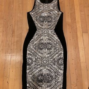Weston, Cocktail LBD, Black w/Gold, Silver, Bronze Sequins, Size S